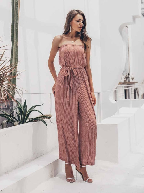 Off shoulder sexy jumpsuit women