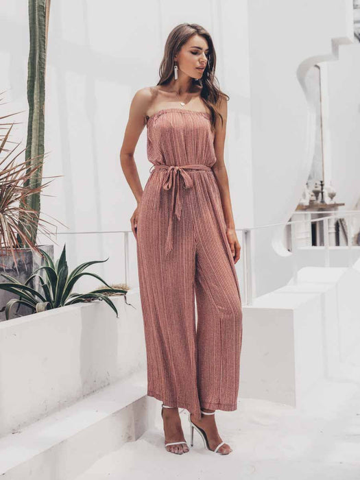 Off shoulder sexy jumpsuit women
