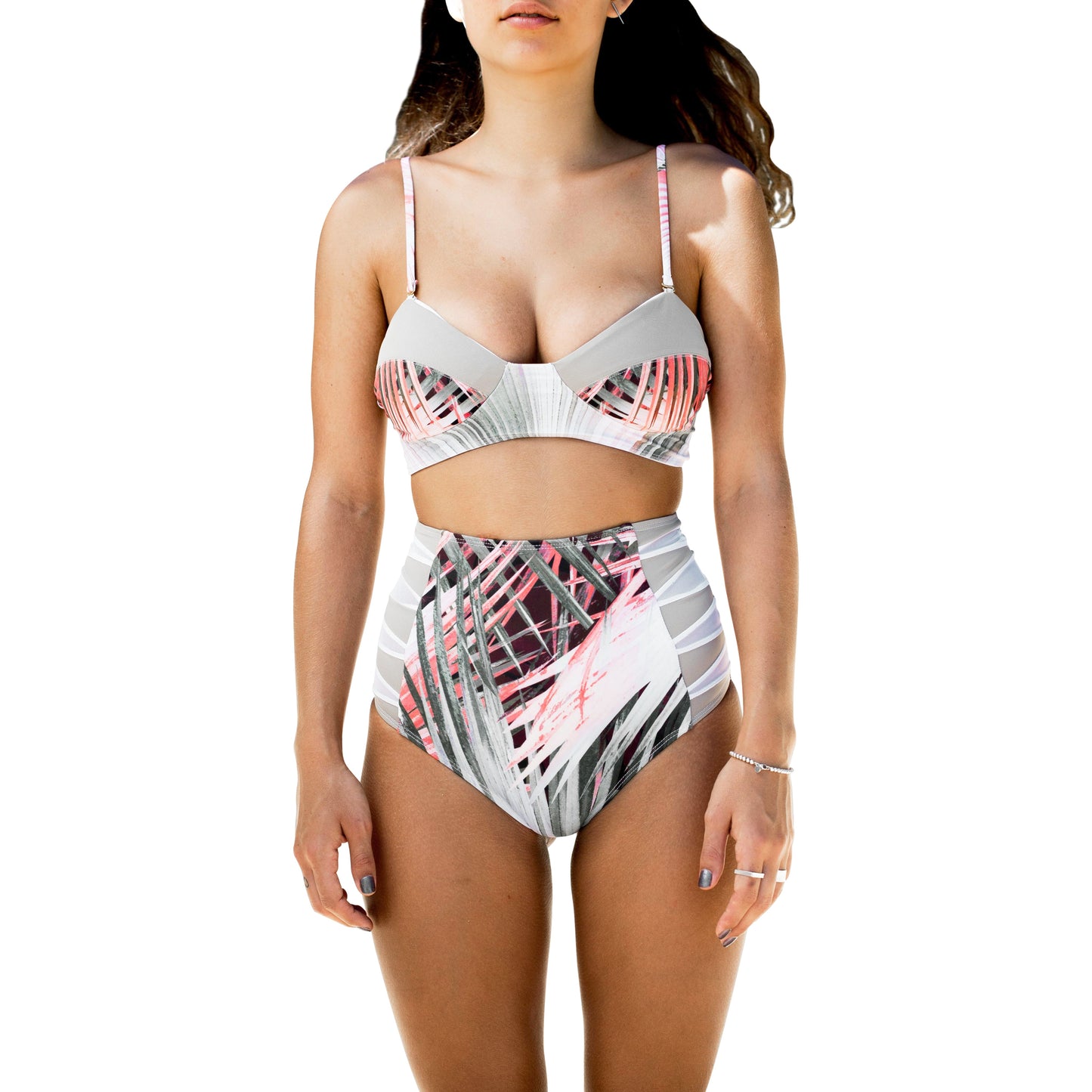 Wanderlust Bikini ~ Neon Palm Coral