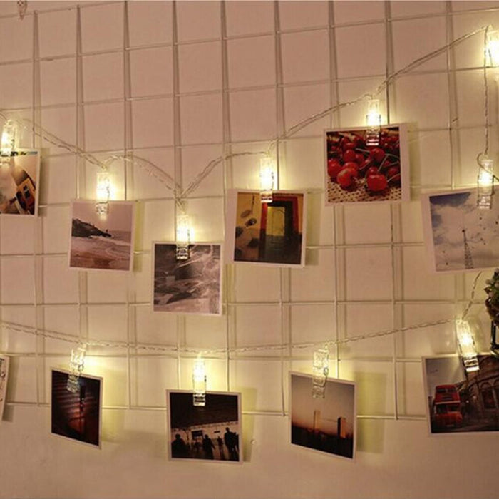 5M Photo Clip Holder LED String lights Battery