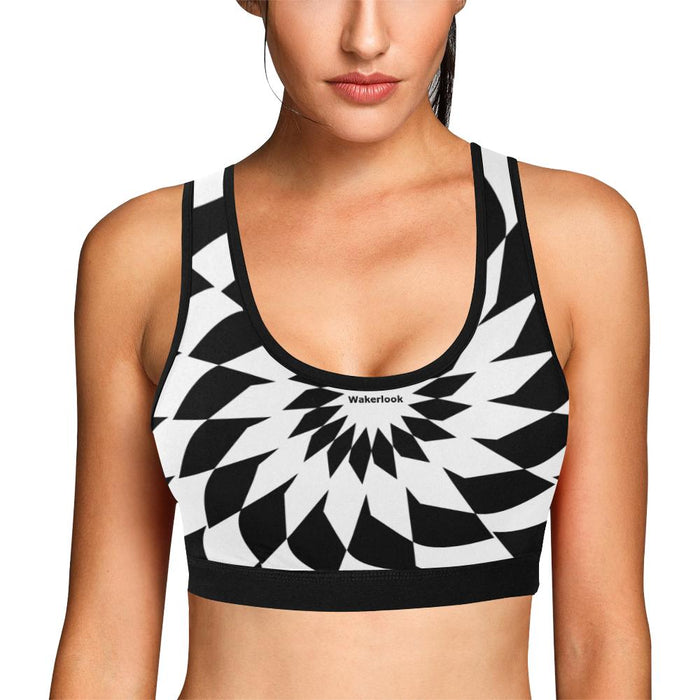 Women's Wakerlook Fashion Print Sports Bra