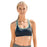 Two Tone Criss Cross Padded Sports Bra