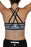 Adjustable Sports Bra - Gray and Black Stripe