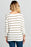 LONG SLEEVE STRIPED TOP WITH SCRUNCHED SLEEVES