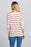 LONG SLEEVE STRIPED TOP WITH SCRUNCHED SLEEVES