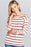 LONG SLEEVE STRIPED TOP WITH SCRUNCHED SLEEVES
