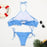 Summer Vintage Women Girls Bikini Set Ruffles
