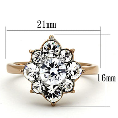 Women Stainless Steel Cubic Zirconia Rings TK1168
