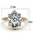 Women Stainless Steel Cubic Zirconia Rings TK1168