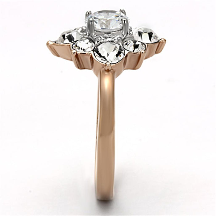 Women Stainless Steel Cubic Zirconia Rings TK1168