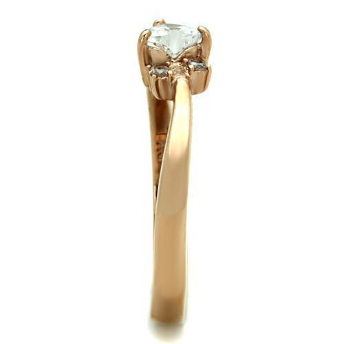 Women Stainless Steel Cubic Zirconia Rings TK1591
