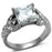 Women Stainless Steel Cubic Zirconia Rings TK2657