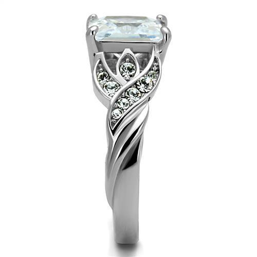 Women Stainless Steel Cubic Zirconia Rings TK2657