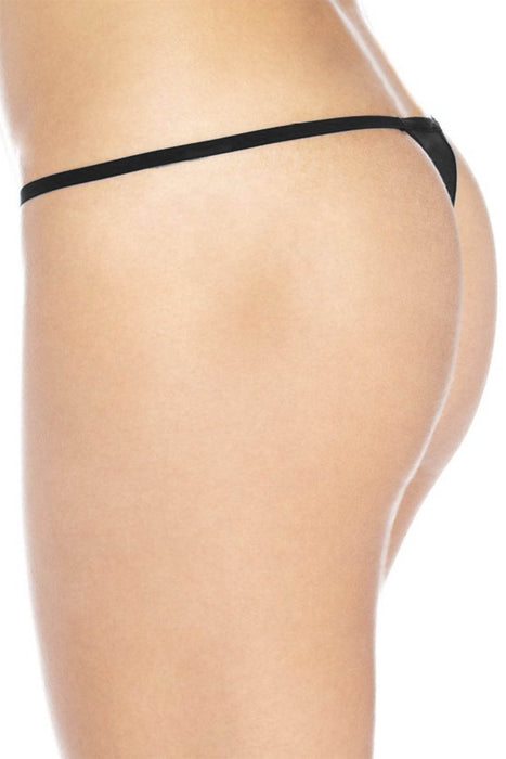 7 P Black Thongs w/ Funny Blue Graphic Prase