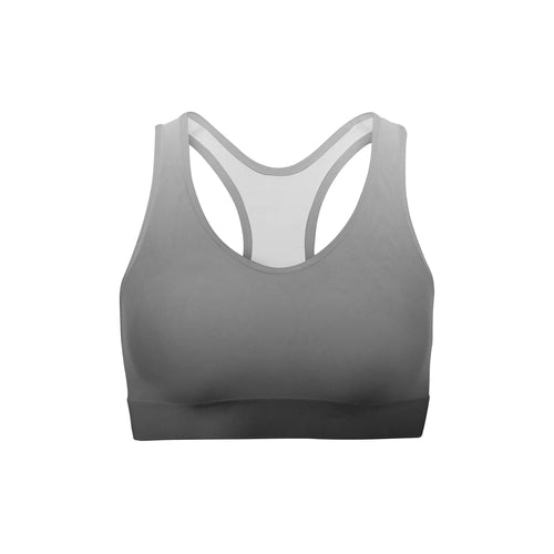 White Black Ombre Sports Bra