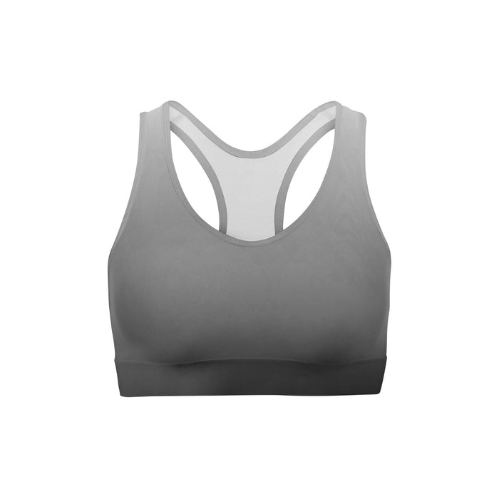 White Black Ombre Sports Bra