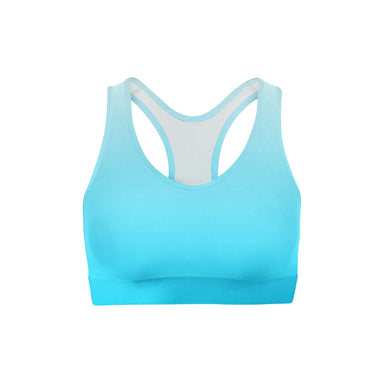 White Blue Ombre Sports Bra