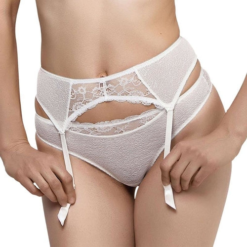 Bridal Lace Sheer Mesh Garter Belt Lauma Sparkling
